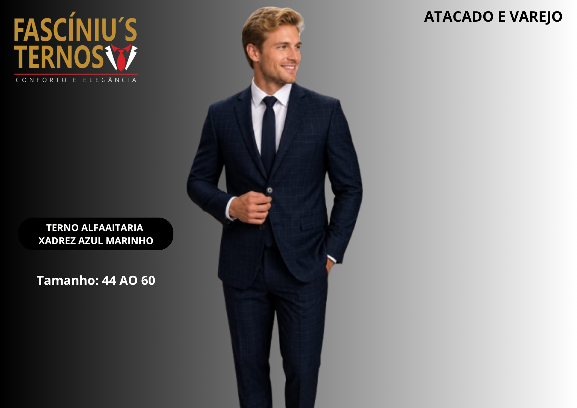 Terno Slim Alfaiataria Xadrez